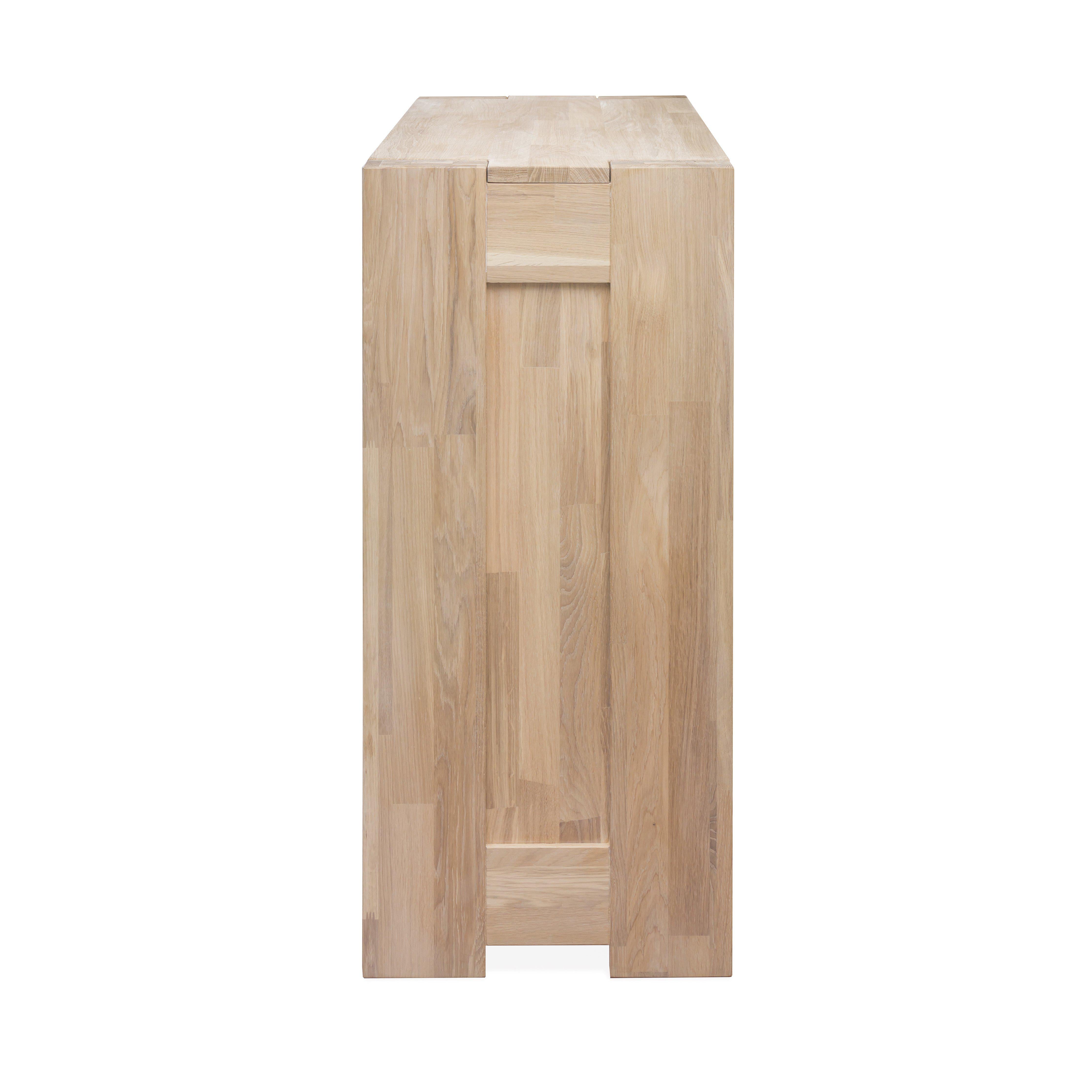 Cómoda de 4 cajones de madera de roble macizo estilo escandinavo